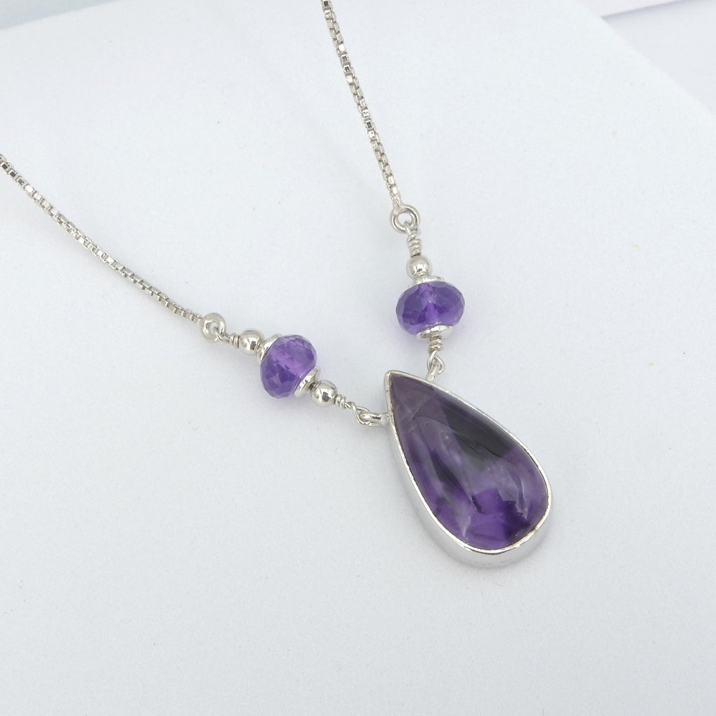 Sterling Silver Star Amethyst Necklace