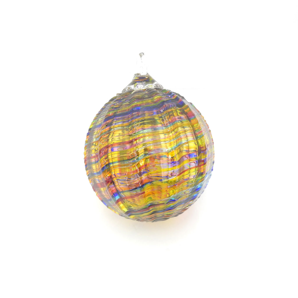 Hand-blown Swirl Glass Ornament