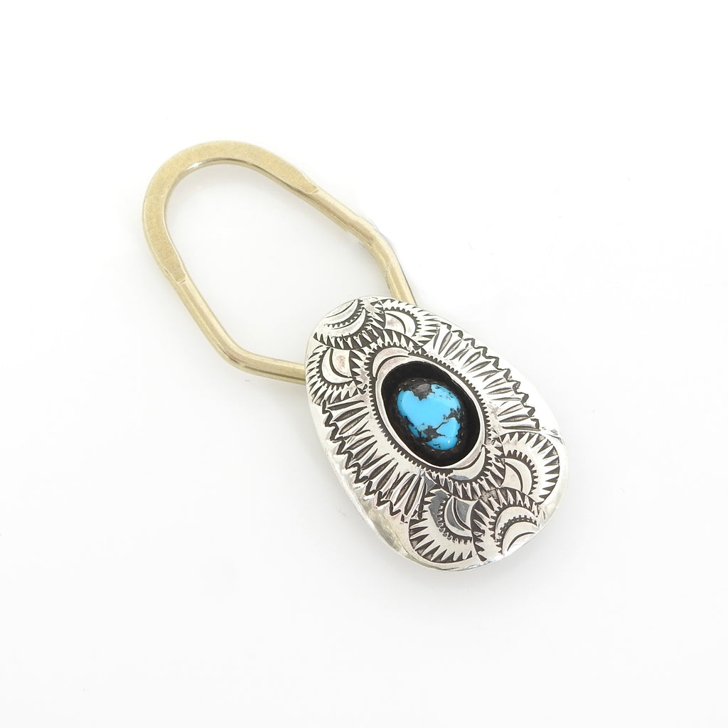 Sterling Silver & Turquoise Keychain