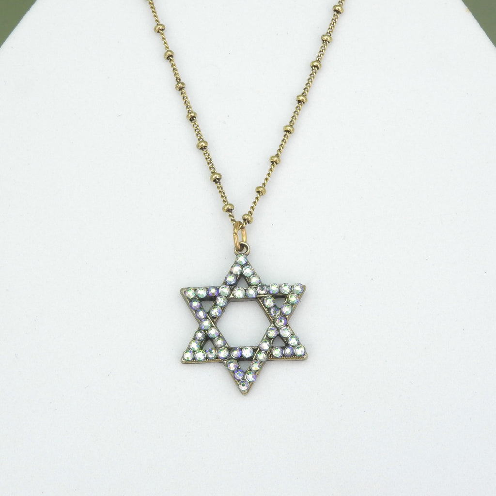 Star of David w/ Crystals Necklace