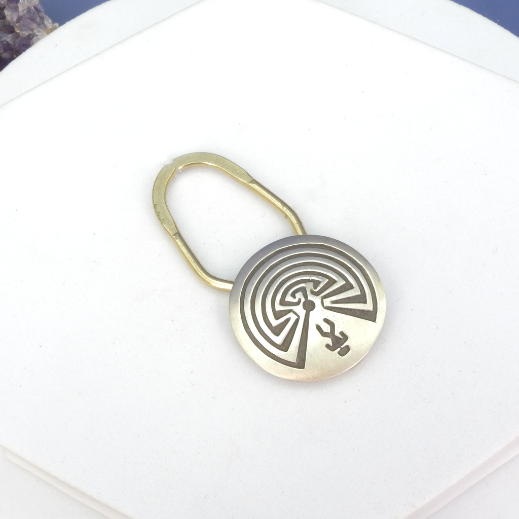 Sterling Silver Hopi Etched Keychain