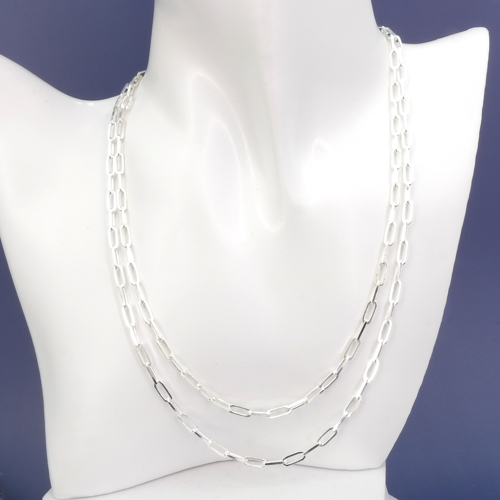 Sterling Silver 18" Paper Clip Chain