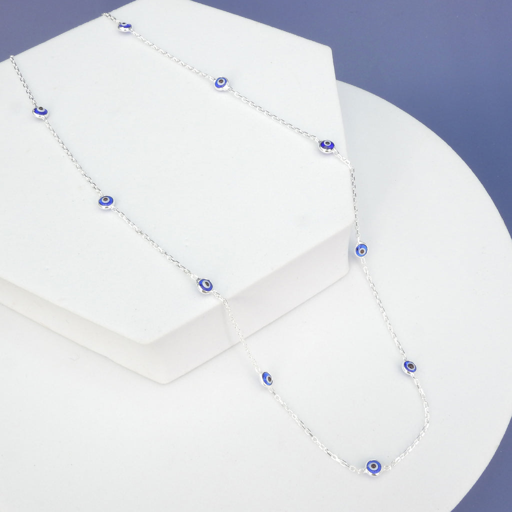 Sterling Silver Evil Eye Necklace