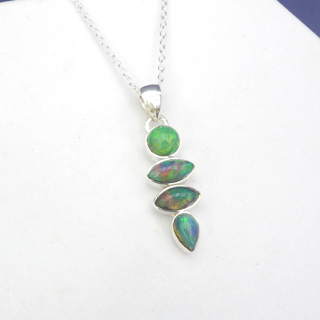 Sterling Silver Ethiopian Opal Pendant