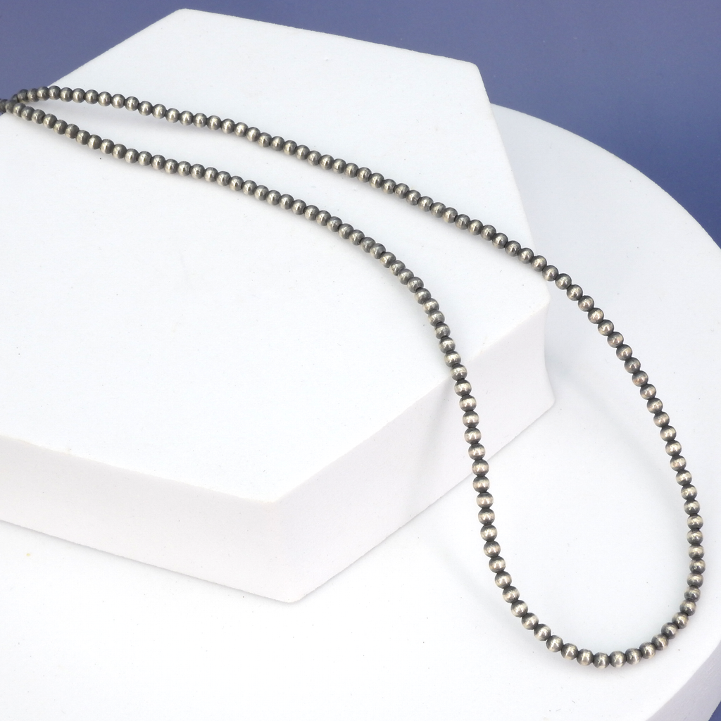 Sterling Silver 22" 4MM Desert Pearl Necklace