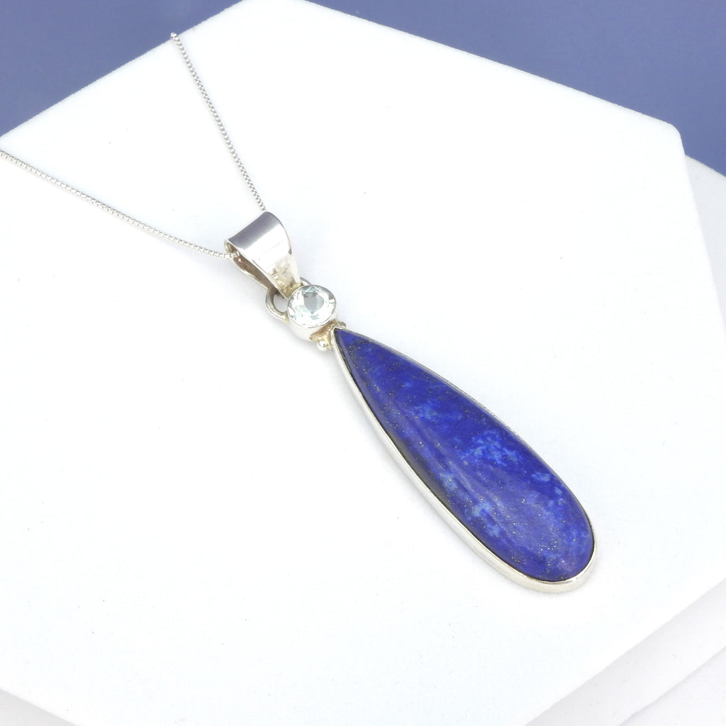 Sterling Silver Lapis & Blue Topaz Pendant