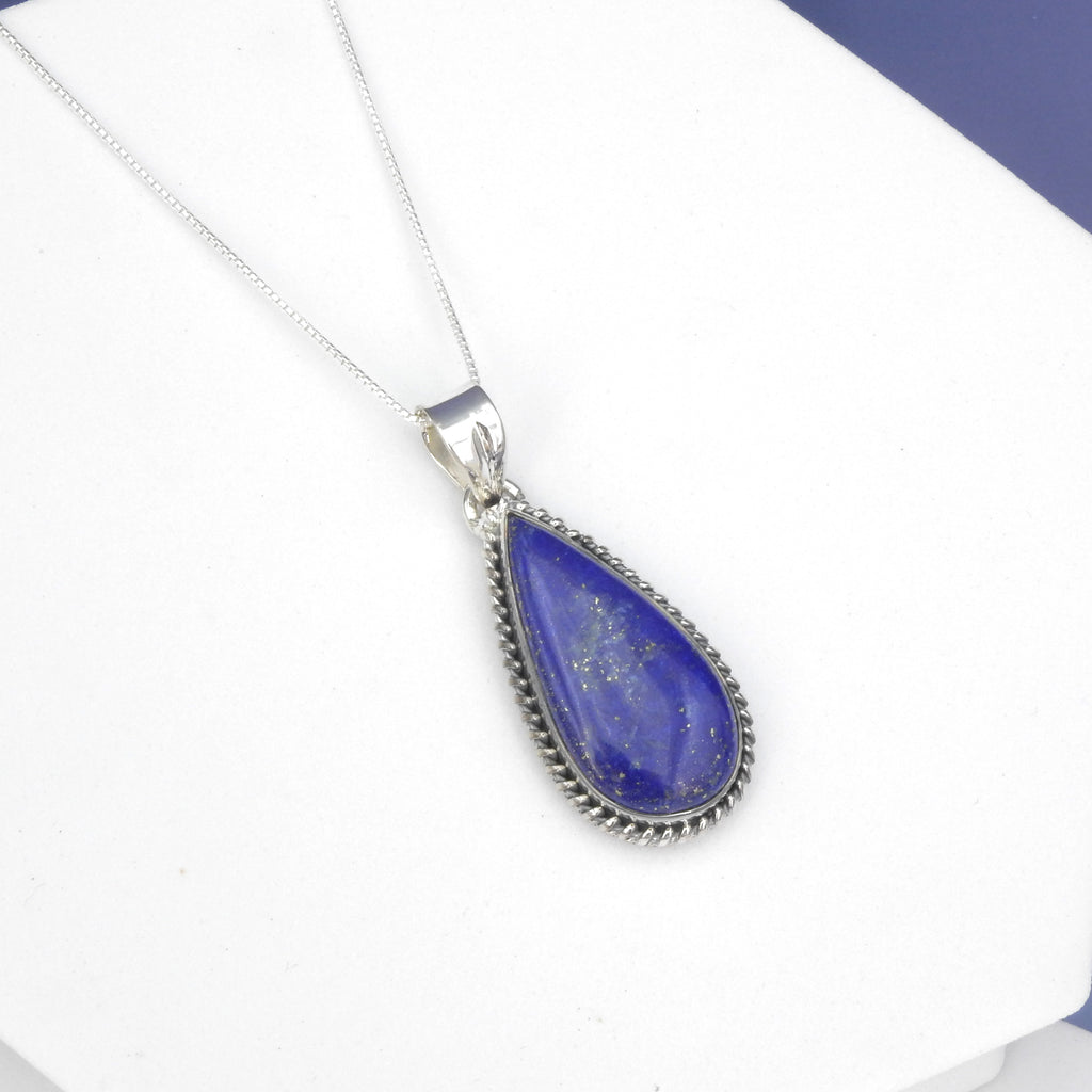 Sterling Silver Lapis Decorative Pendant