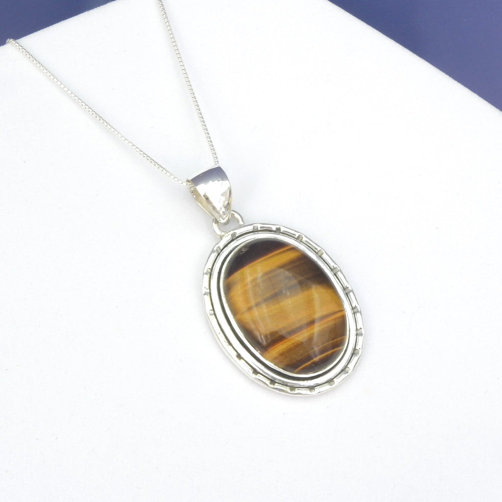 Sterling Silver Tiger Eye Pendant