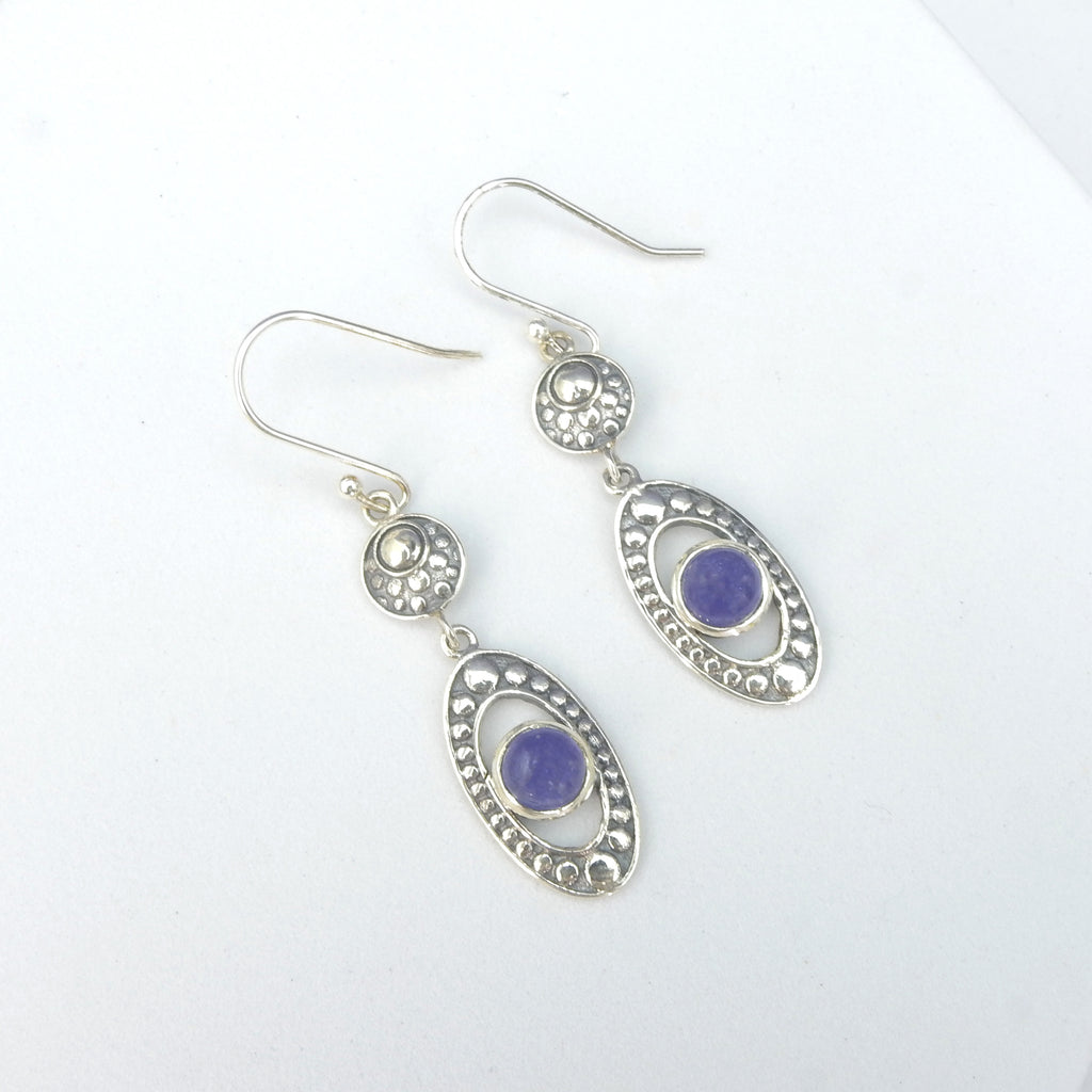 Sterling Silver Tanzanite Earrings