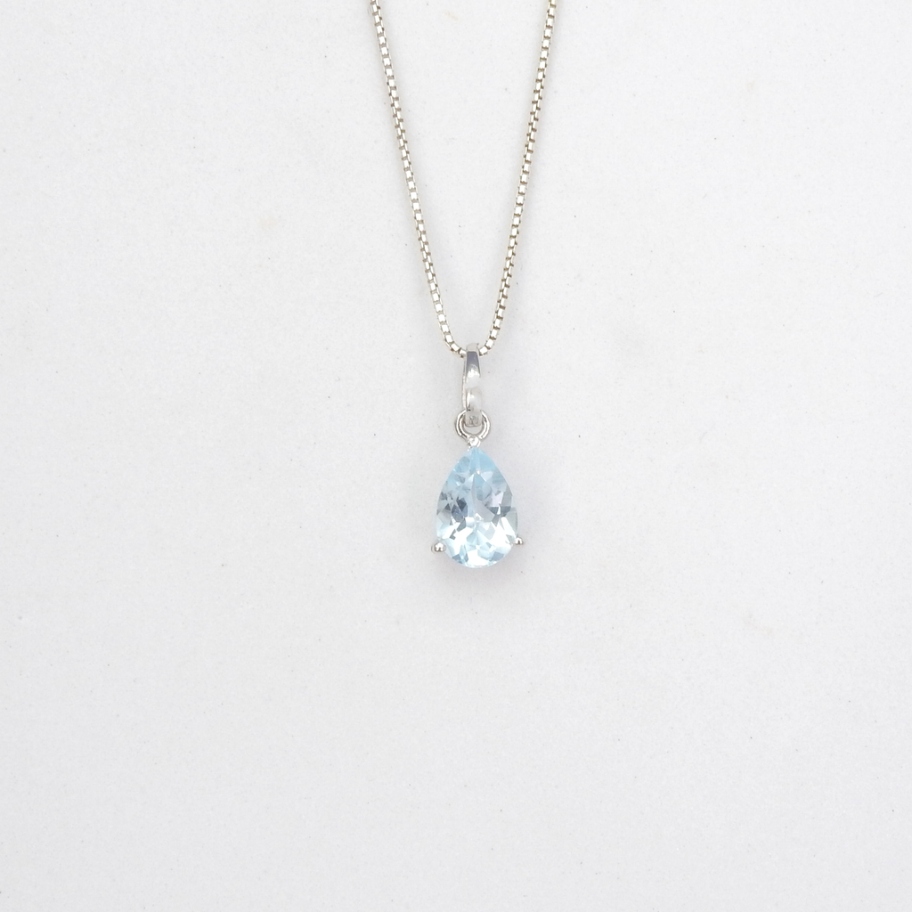 Sterling Silver Blue Topaz Pendant