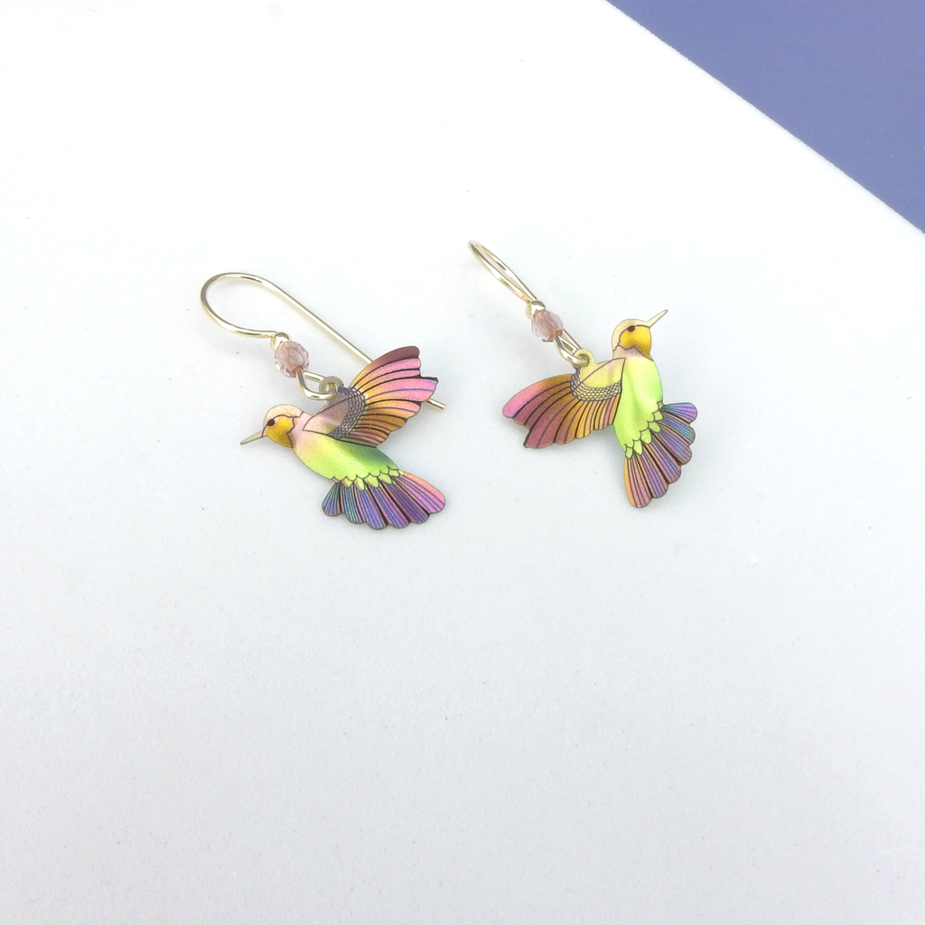 Hummingbird Metal Earrings
