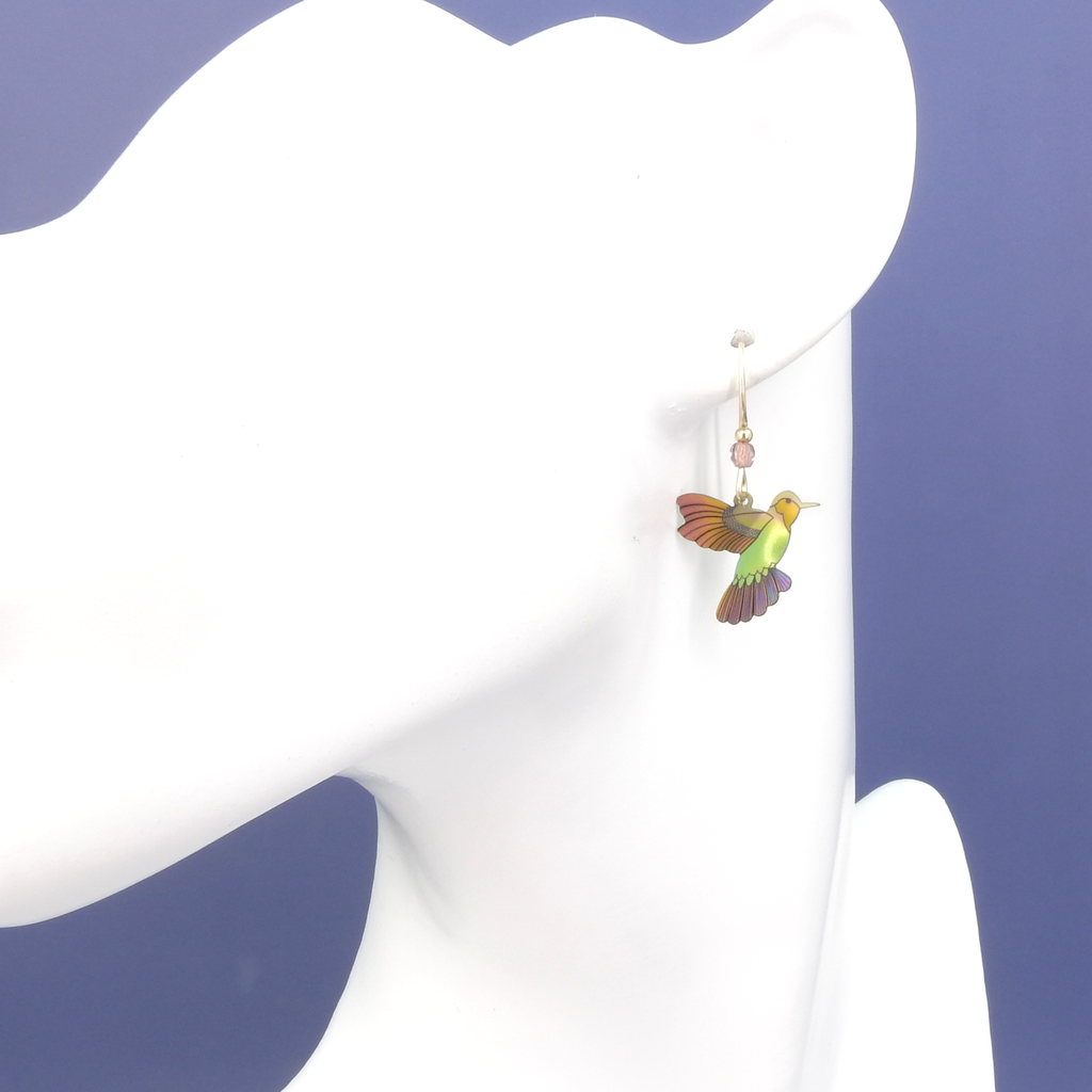 Hummingbird Metal Earrings