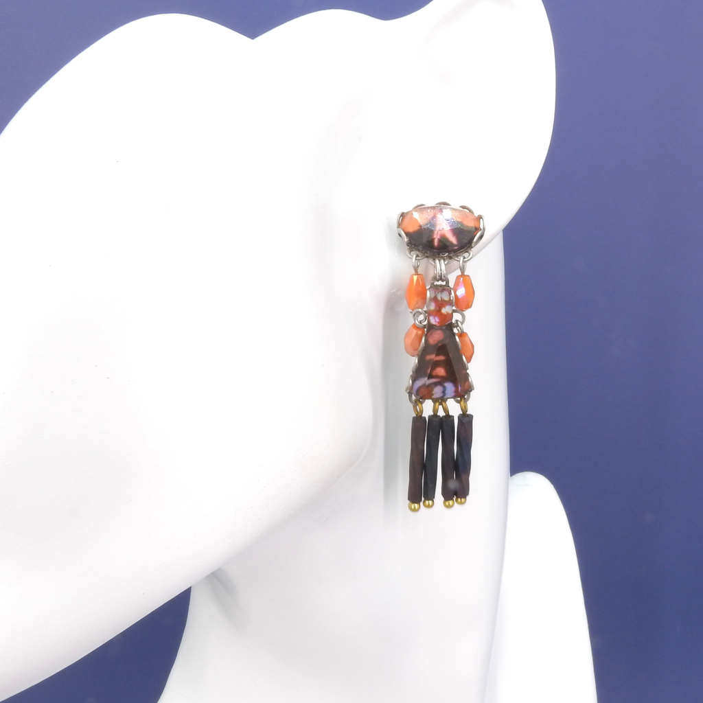 Ayala Bar Rosy Clay Long Earrings