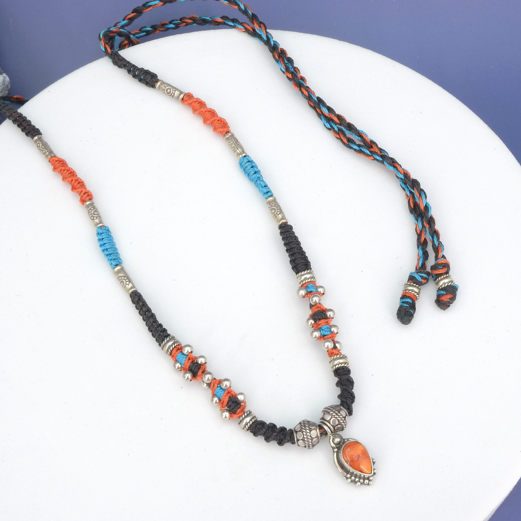 Sterling Silver Isha Elafi Spiney Oyster Nomadic Knotwork Necklace