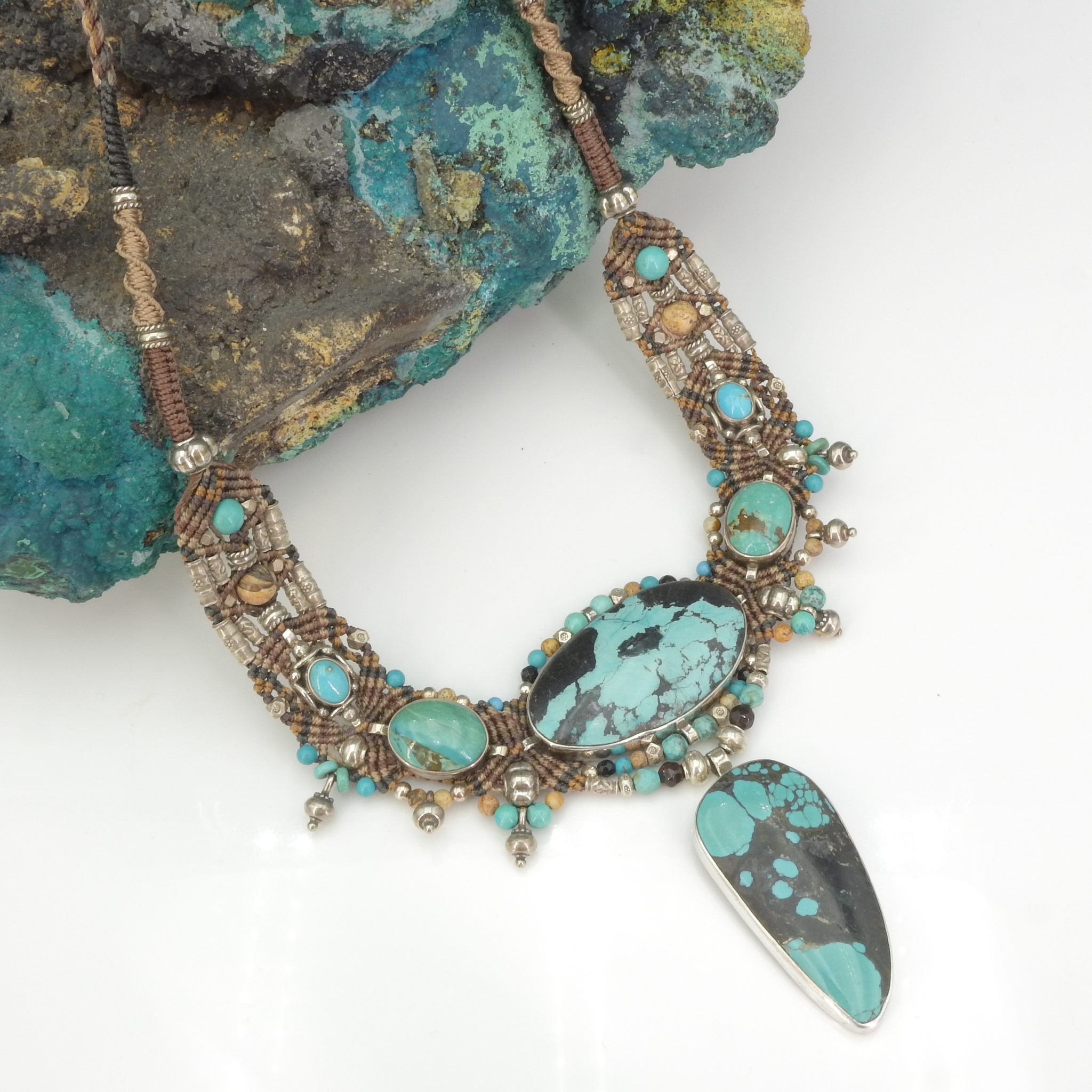 Sterling Silver Isha Elafi Large Turquoise Statement Nomadic 
