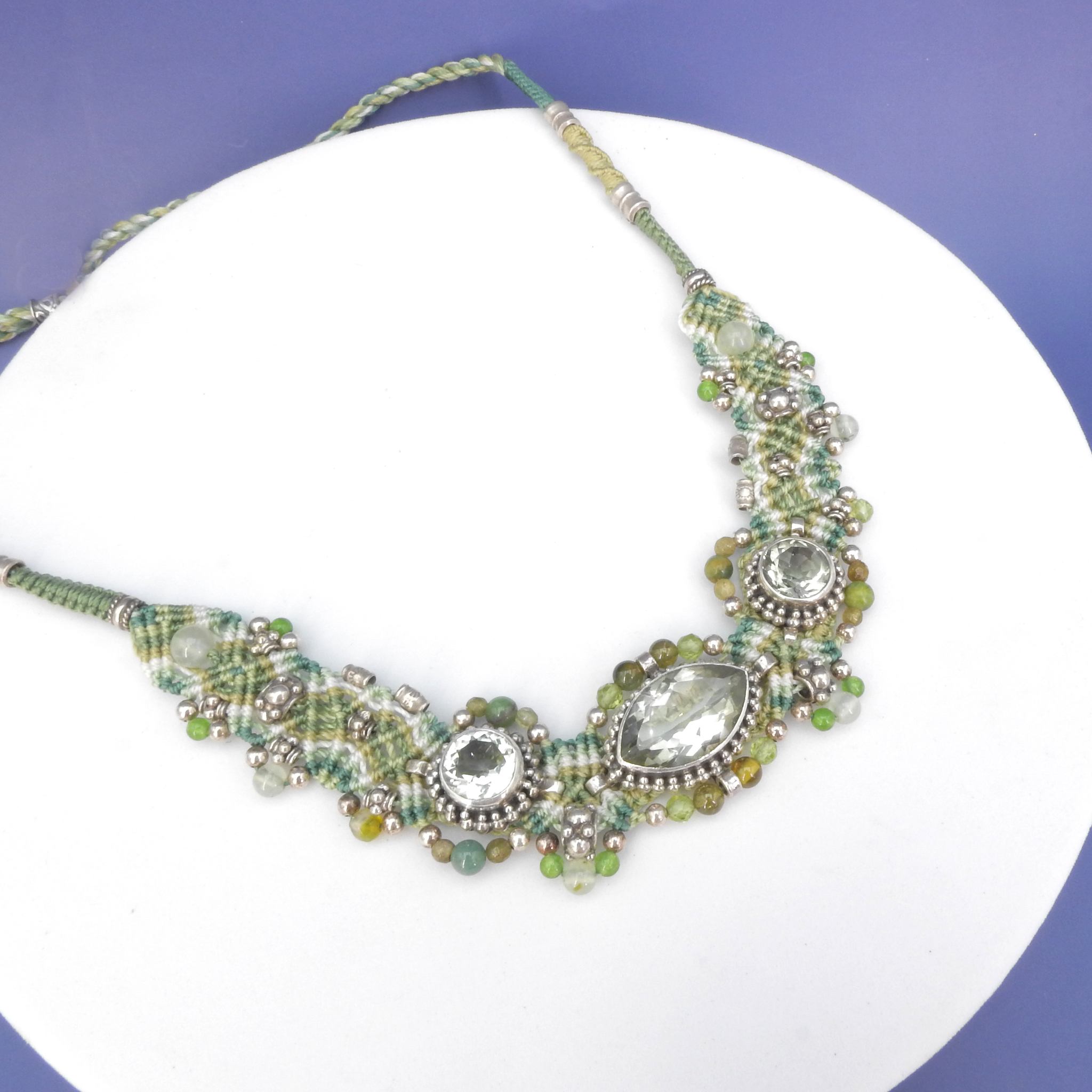 Sterling Silver Isha Elafi Green Amethyst Statement Nomadic