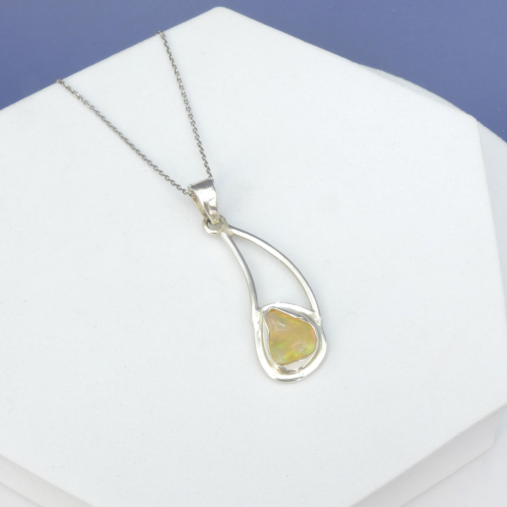 Sterling Silver Ethiopian Opal Pendant
