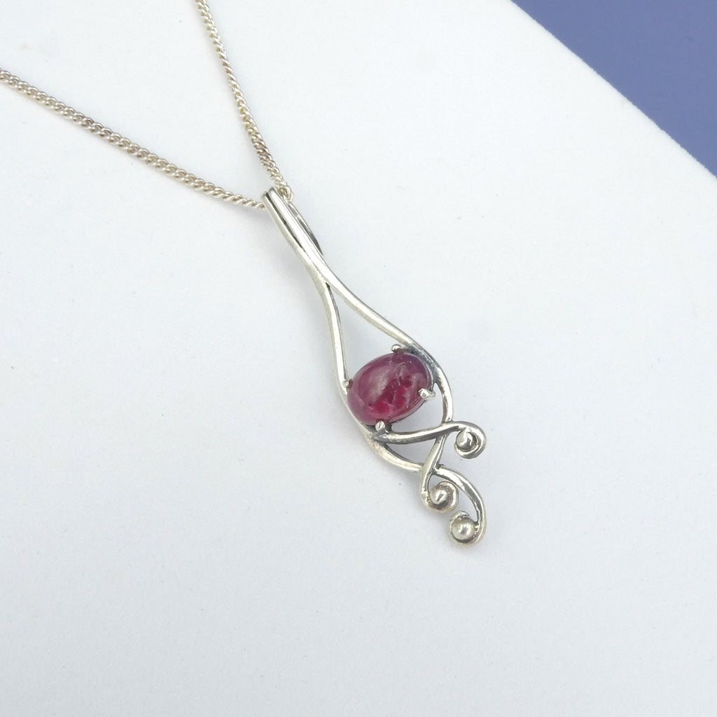 Sterling Silver Ruby Pendant