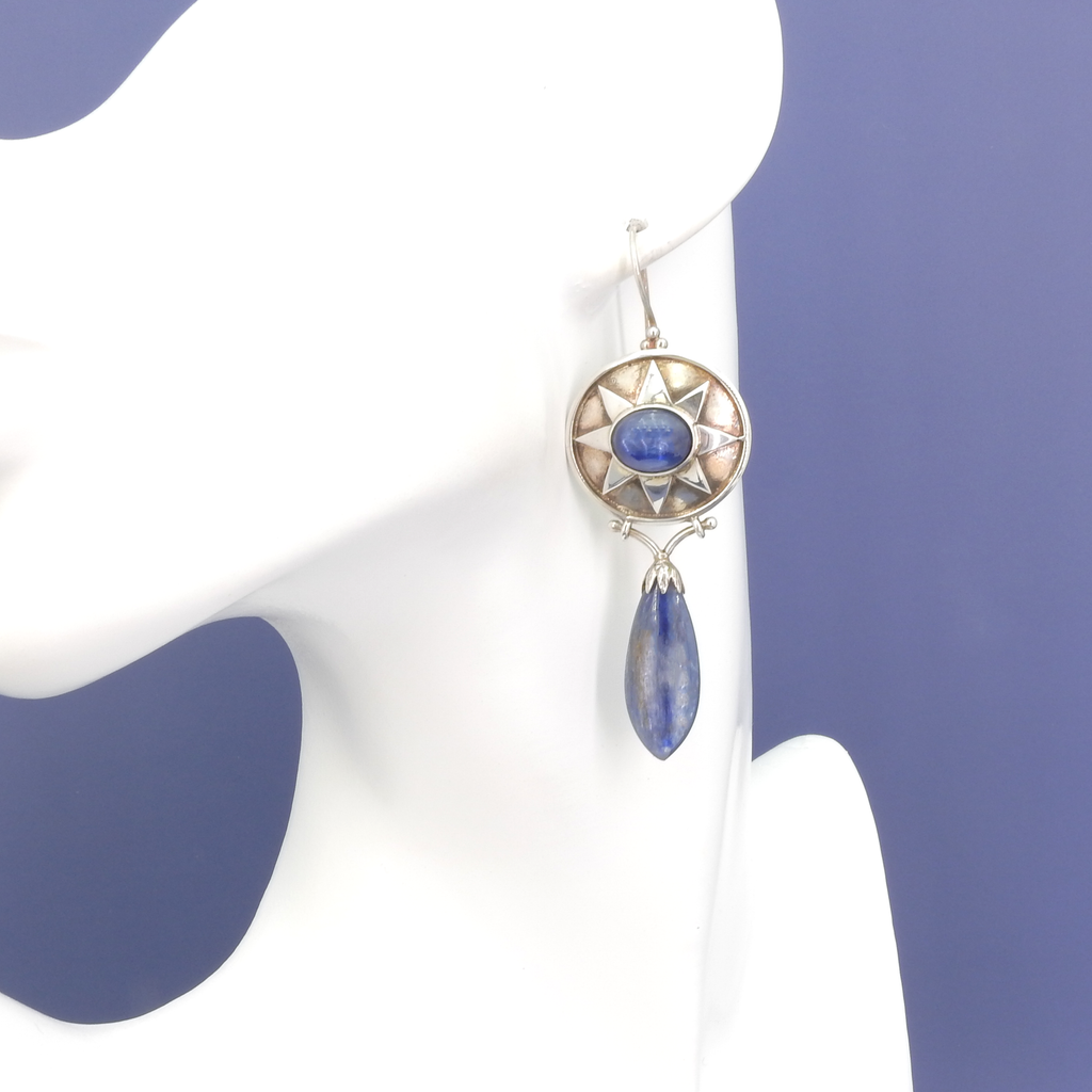 Sterling Silver Kyanite Dangle Earrings