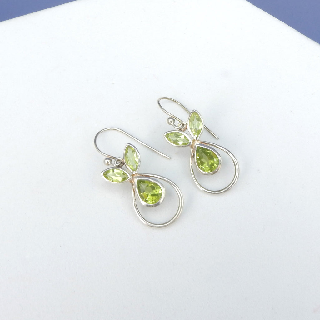 Sterling Silver Peridot Earrings