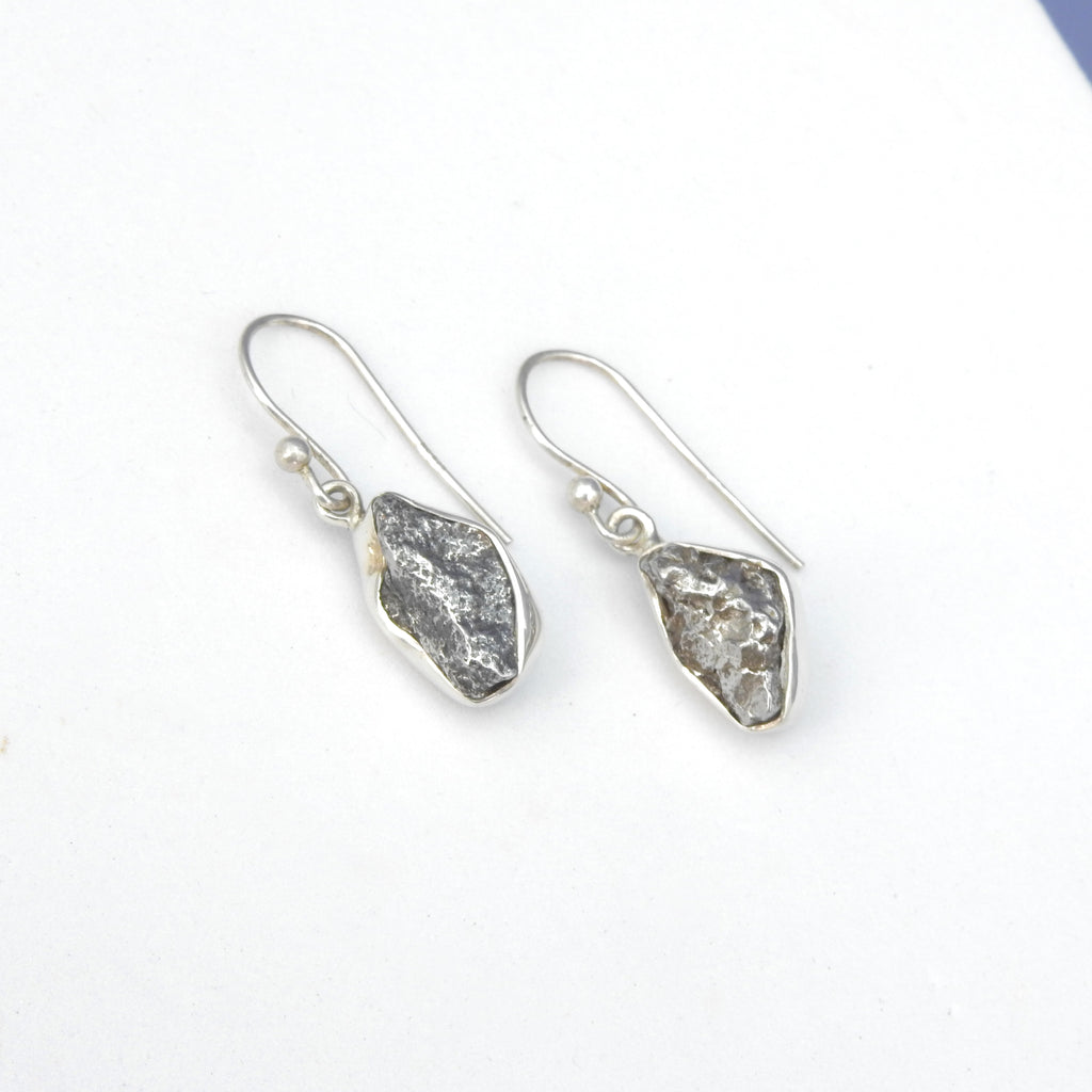 Sterling Silver Meteorite Earrings