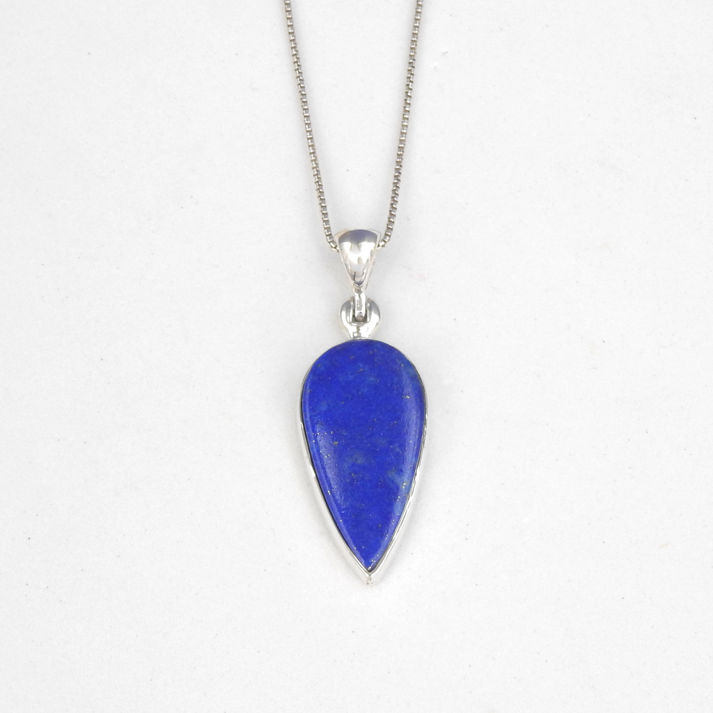 Sterling Silver Lapis Teardrop Pendant