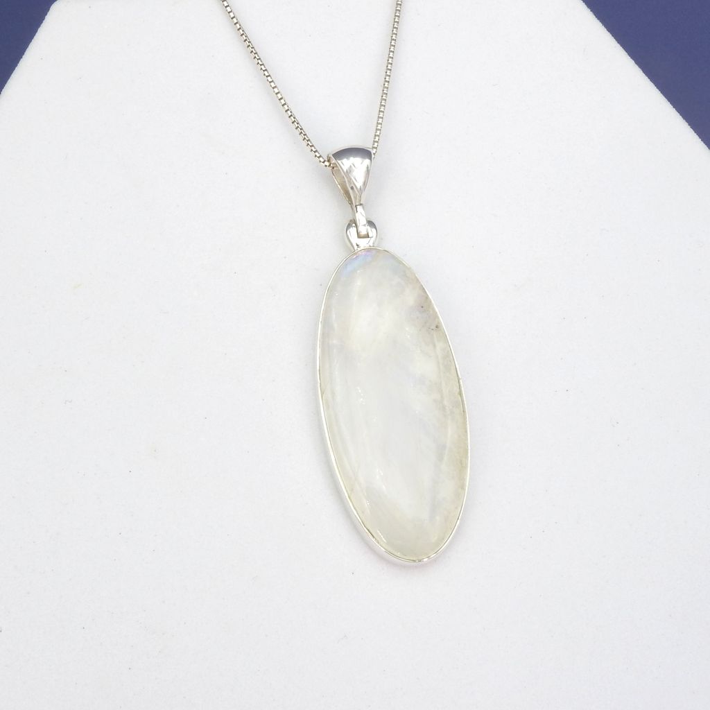 Sterling Silver Rainbow Moonstone Pendant