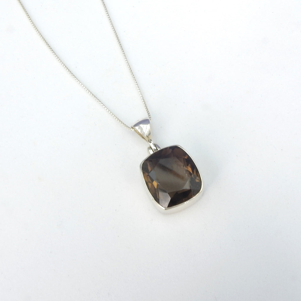 Sterling Silver Smokey Quartz Pendant