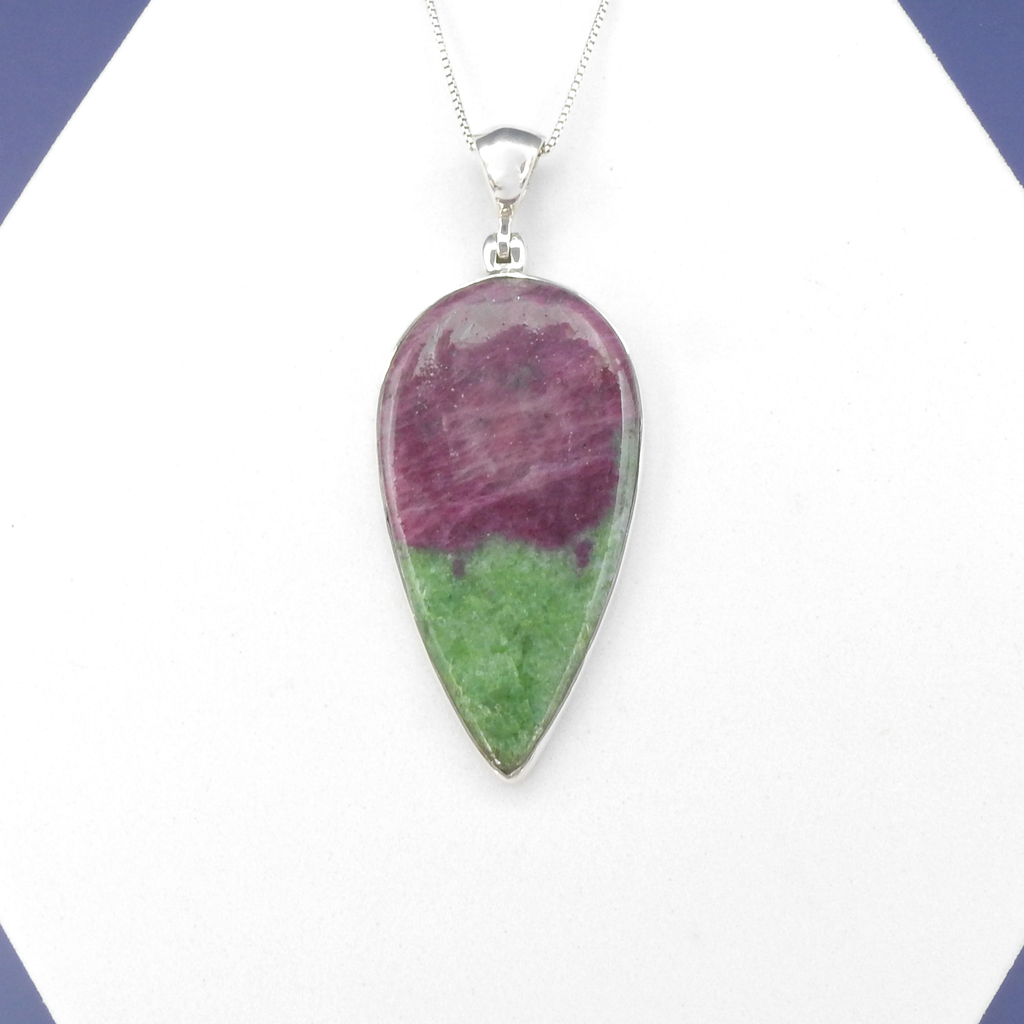Sterling Silver Ruby Zoisite Pendant