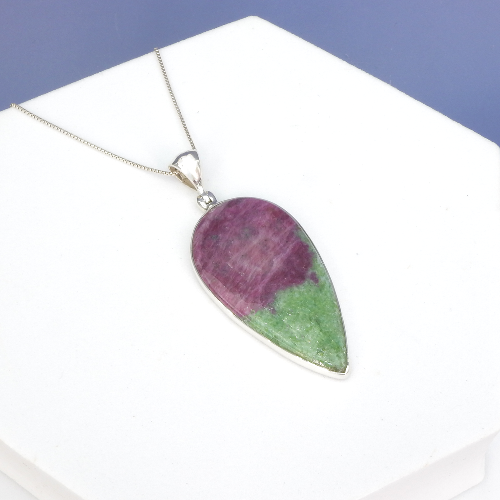 Sterling Silver Ruby Zoisite Pendant