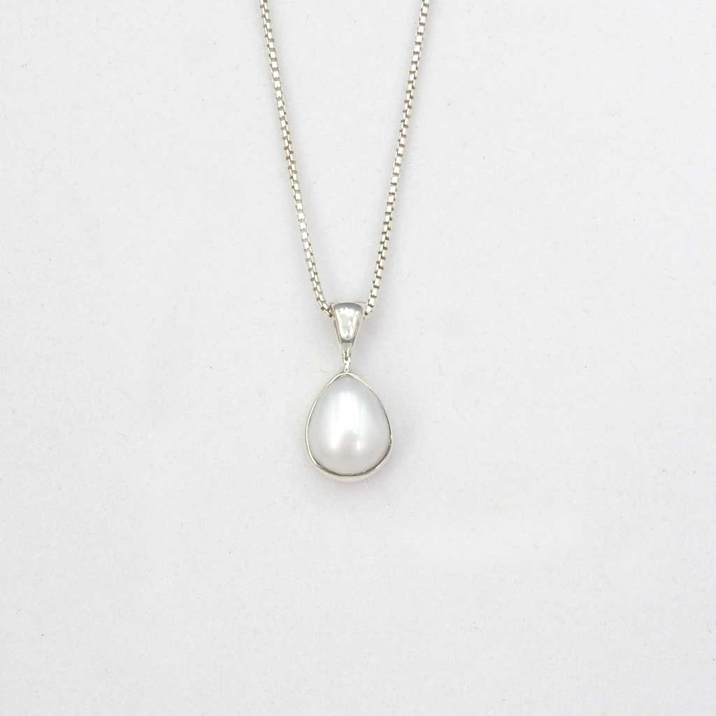 Sterling Silver Small Pearl Pendant