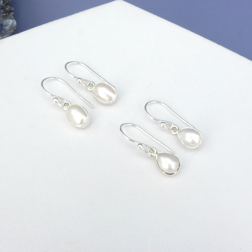 Sterling Silver Small Pearl Earrings