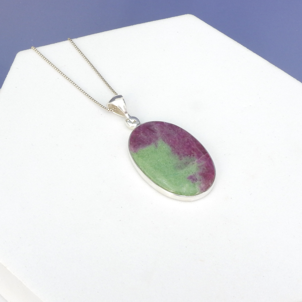 Sterling Silver Ruby Zoisite Pendant