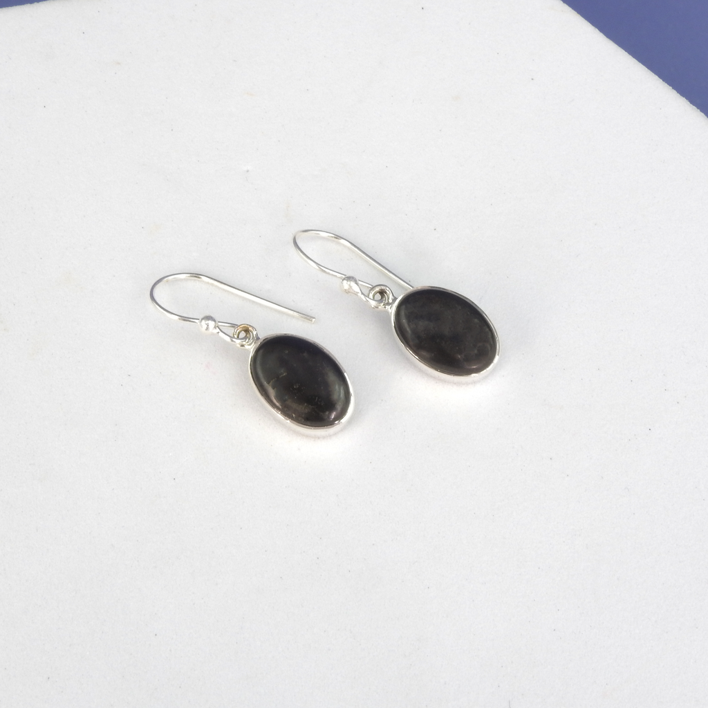 Sterling Silver Shungite Earrings
