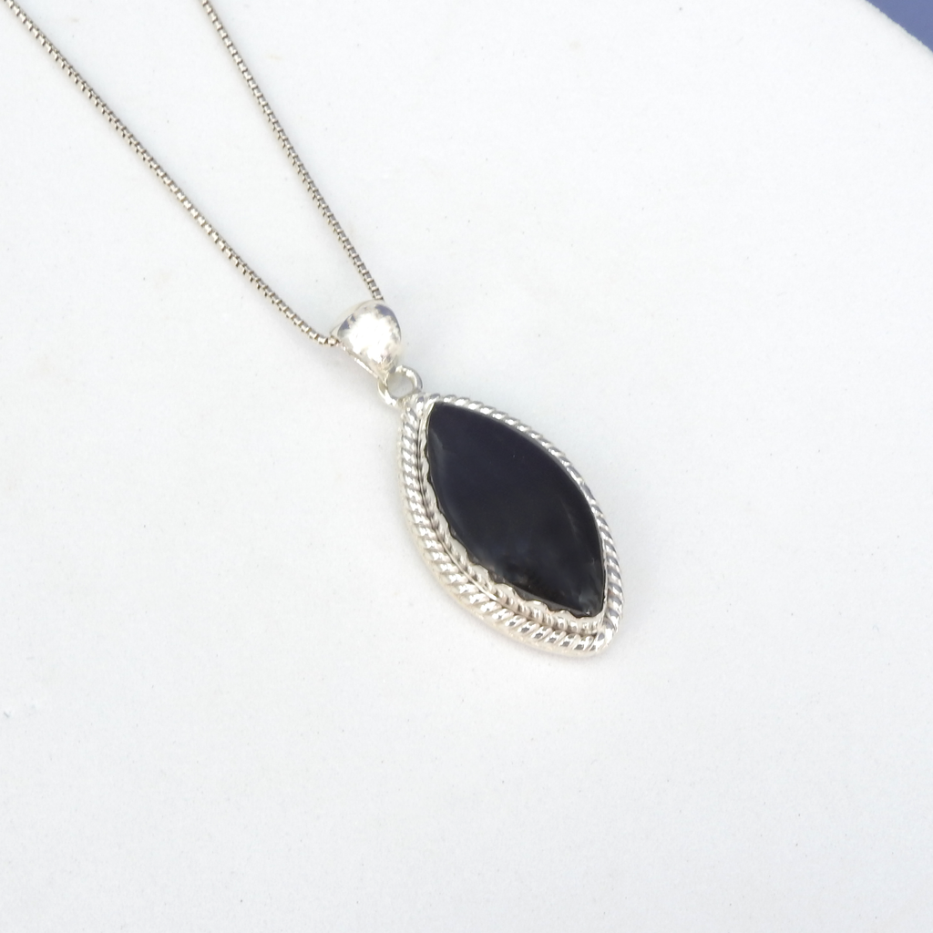 Sterling Silver Onyx Pendant
