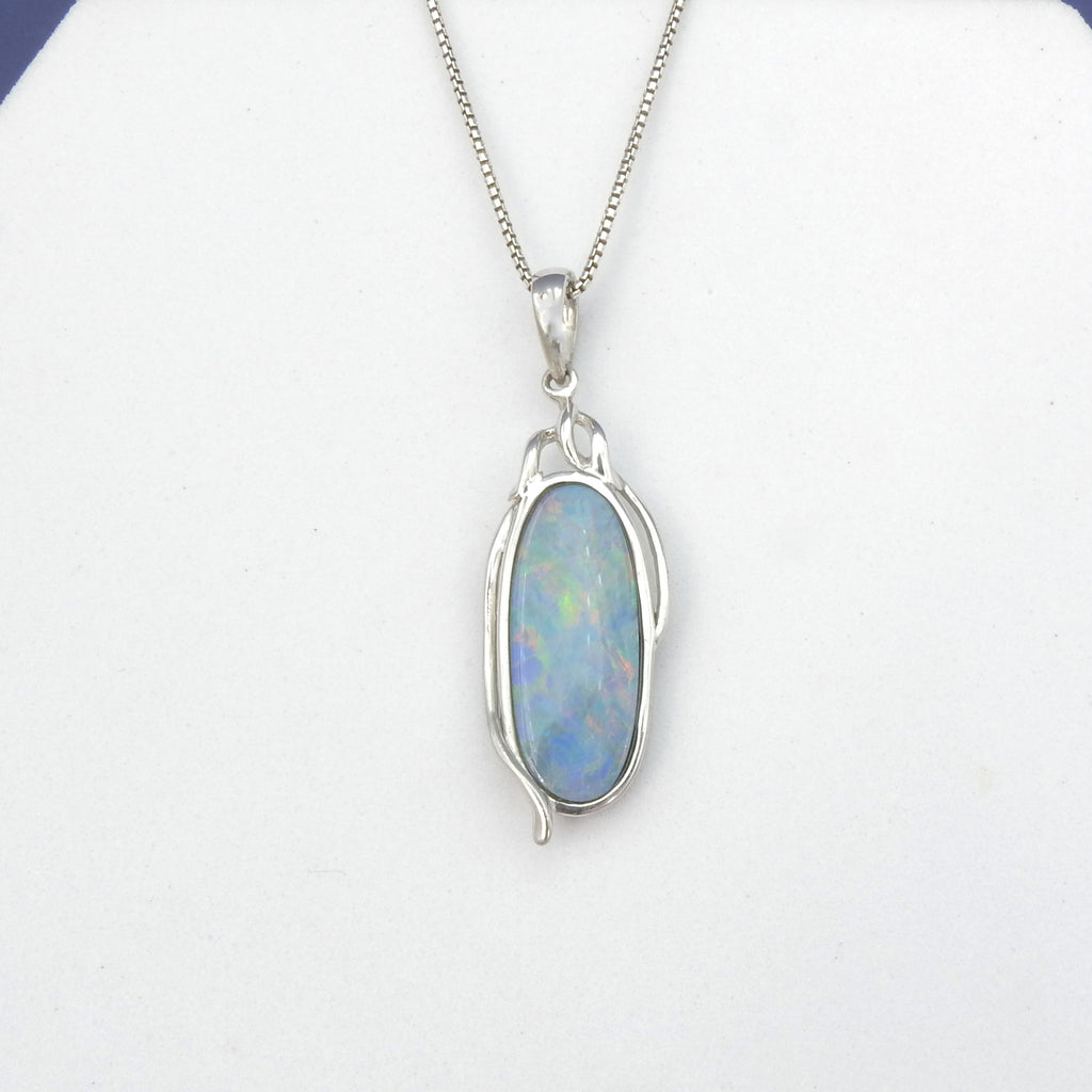 Sterling Silver Boulder Opal Pendant