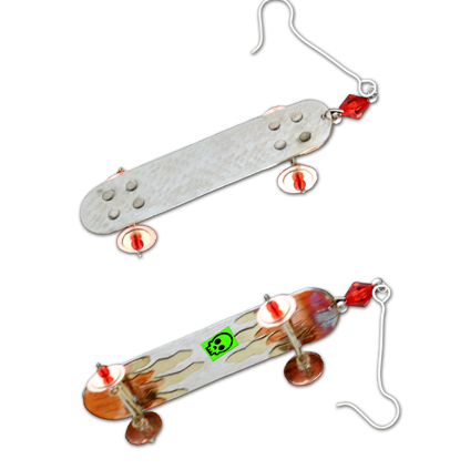 Copper & Brass Skateboard Ornament