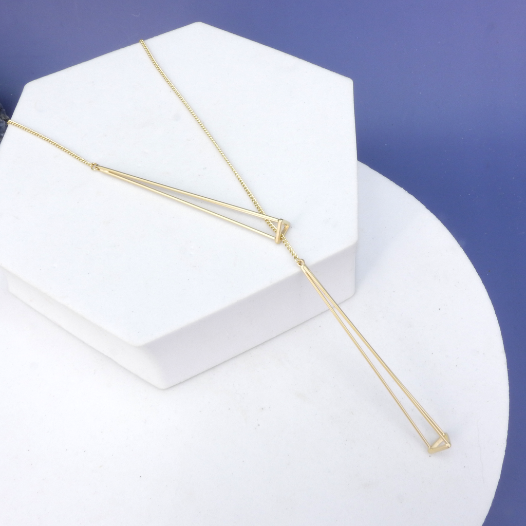 Gold Plated Asymmetrical Necklace