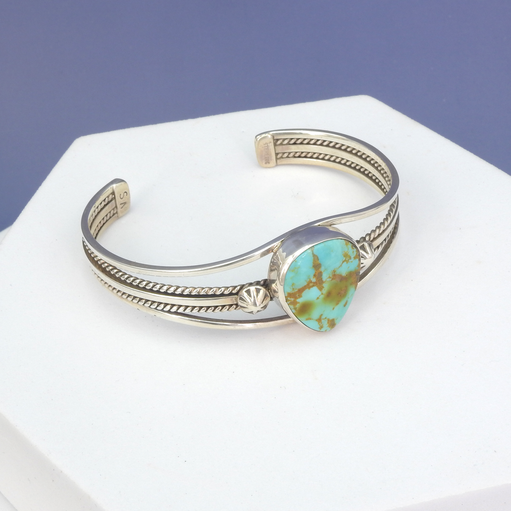 Sterling Silver Native American Turquoise Cuff Bracelet