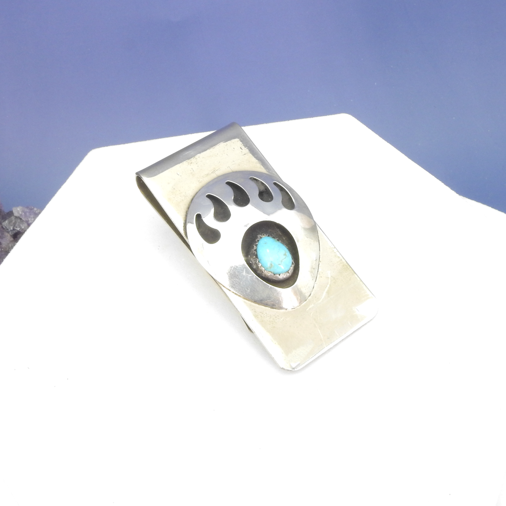 Bear Paw w/ Turquoise Money Clip