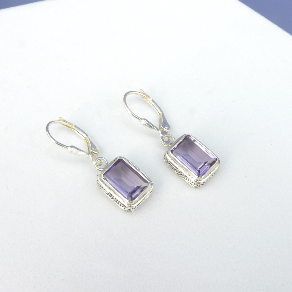 Sterling Silver Amethyst Earrings