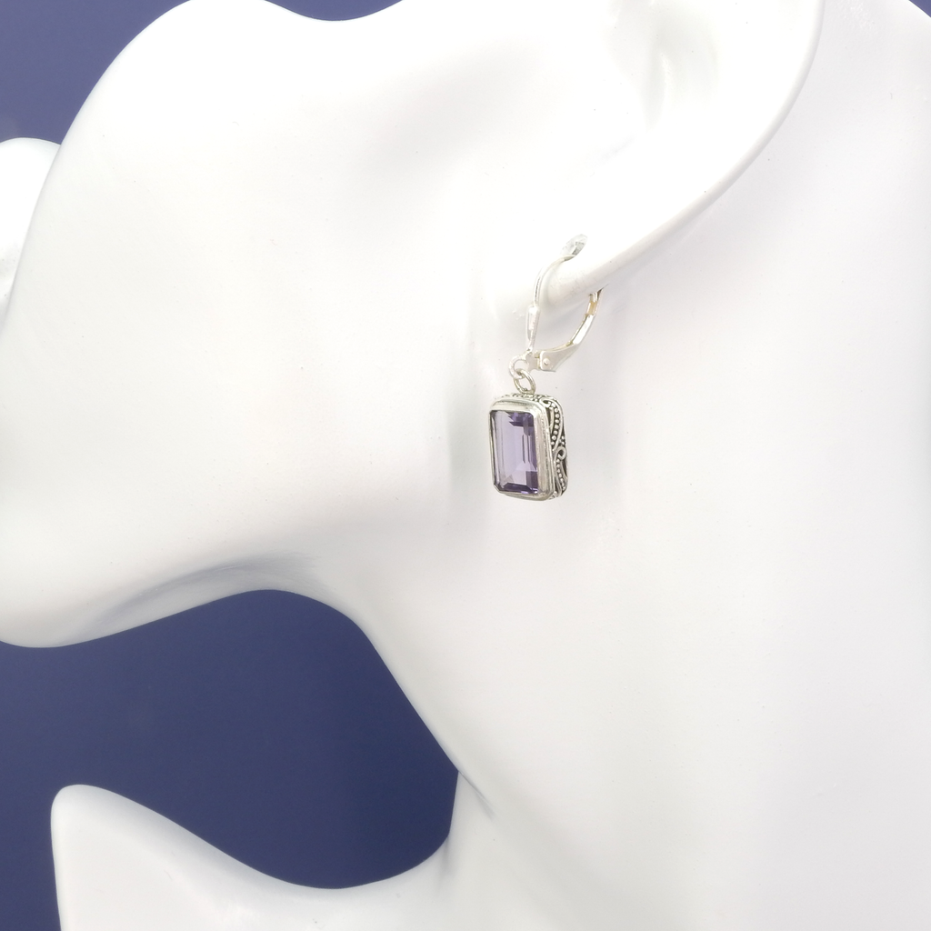 Sterling Silver Amethyst Earrings