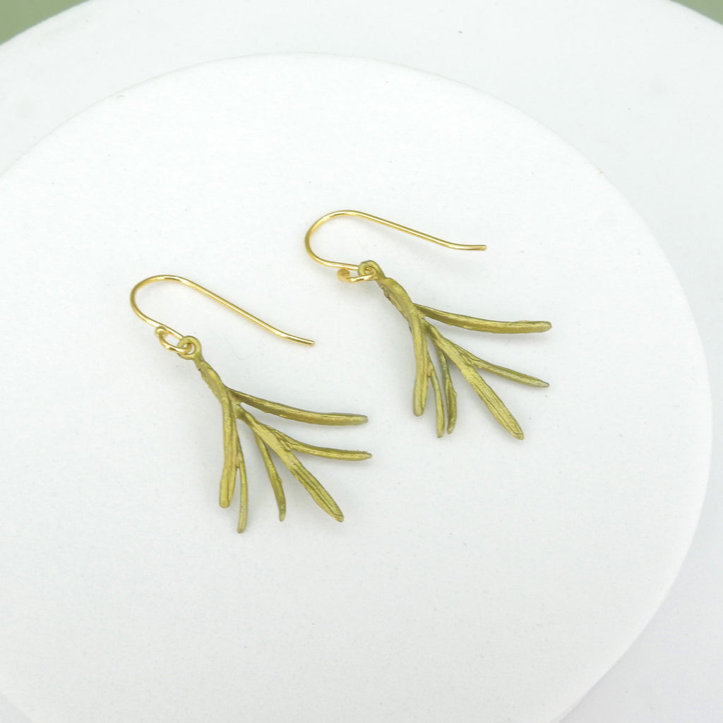 Michael Michaud Cast Bronze Rosemary Earrings