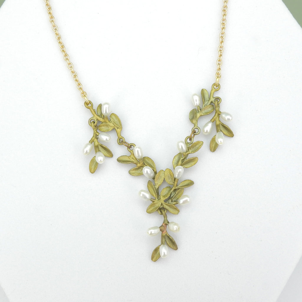 Michael Michaud Cast Bronze Flowering Thyme Necklace