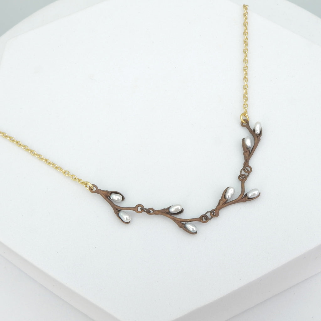 Michael Michaud Cast Bronze Pussy Willow Necklace