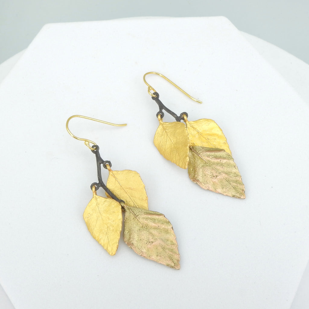 Michael Michaud Cast Bronze Birch Earrings - Lg