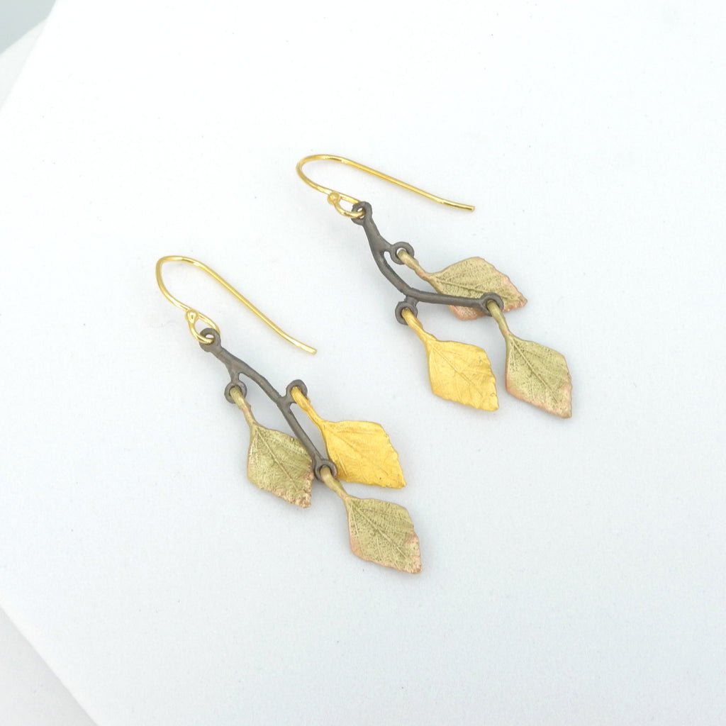 Michael Michaud Cast Bronze Small Birch Earrings