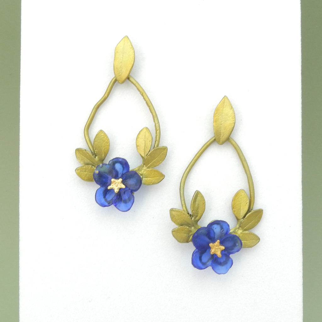 Michael Michaud Blue Violet Hoop Earrings