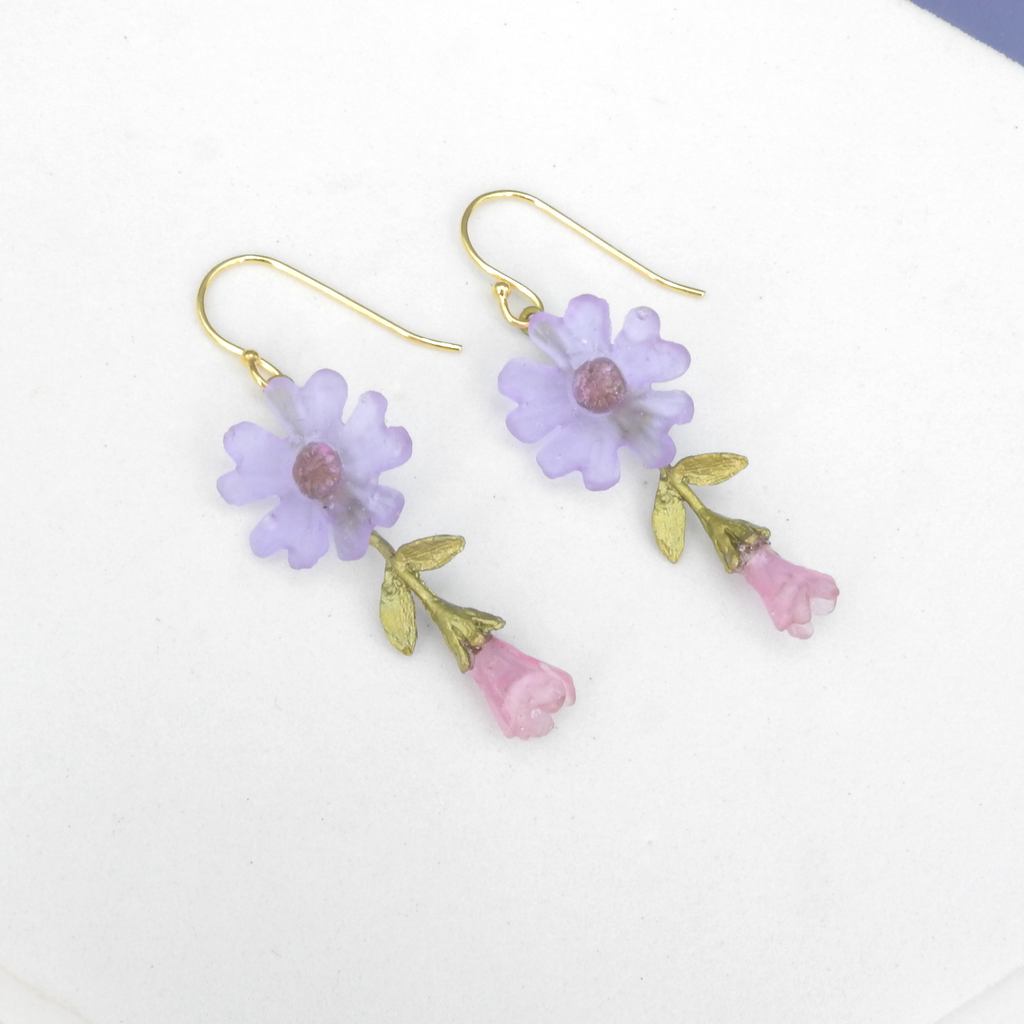 Michael Michaud Purple Phlox Earrings
