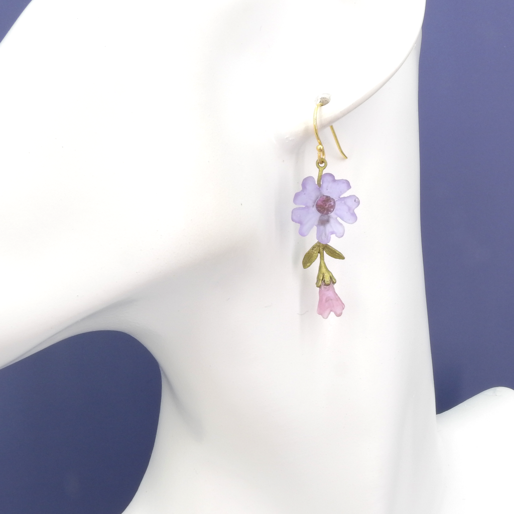 Michael Michaud Purple Phlox Earrings